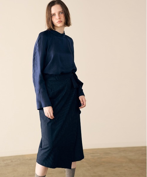 Marilyn Moon（マリリンムーン） スカート warm pinstripe wrap skirt