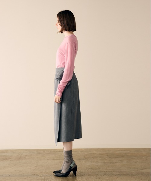 Marilyn Moon（マリリンムーン） スカート warm pinstripe wrap skirt