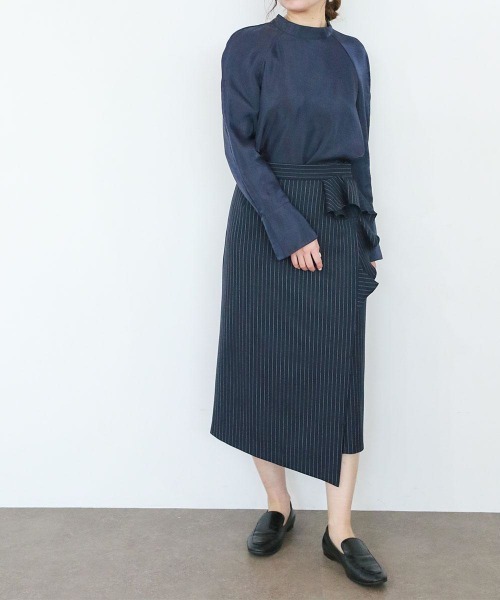 Marilyn Moon（マリリンムーン） スカート warm pinstripe wrap skirt
