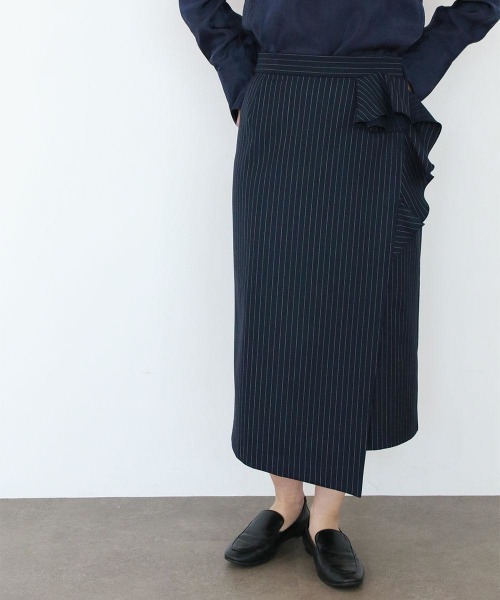 Marilyn Moon（マリリンムーン） スカート warm pinstripe wrap skirt