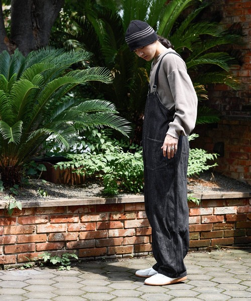 niko and... デニムオーバーオール ブラウン L niko and JEANS 2025AW]WIDE DENIM OVERALLS（サロペット