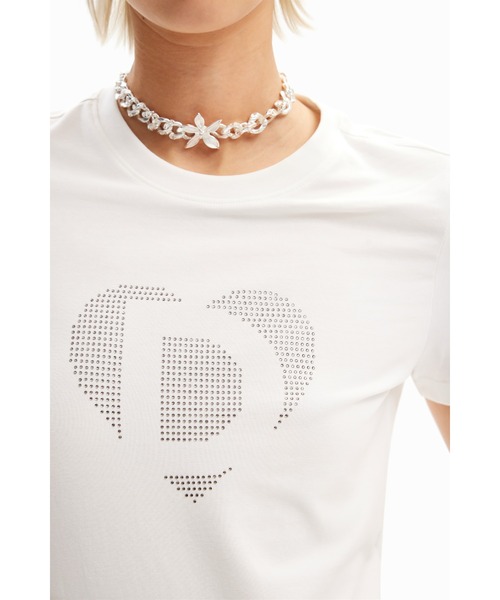 「Desigual」 半袖Tシャツ L ホワイト レディース