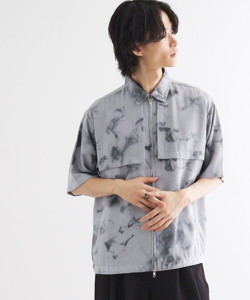 tk.TAKEO KIKUCHI（ティーケータケオキクチ） シャツ 半袖 ブラー
