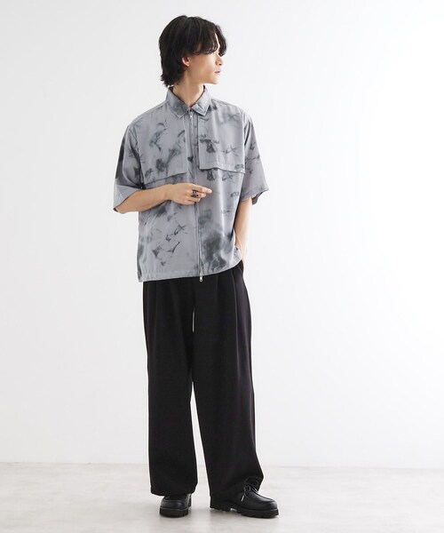tk.TAKEO KIKUCHI（ティーケータケオキクチ） シャツ 半袖 ブラー