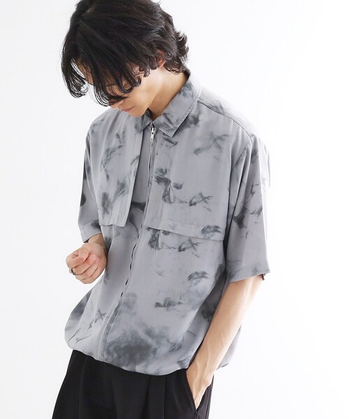 tk.TAKEO KIKUCHI（ティーケータケオキクチ） シャツ 半袖 ブラー