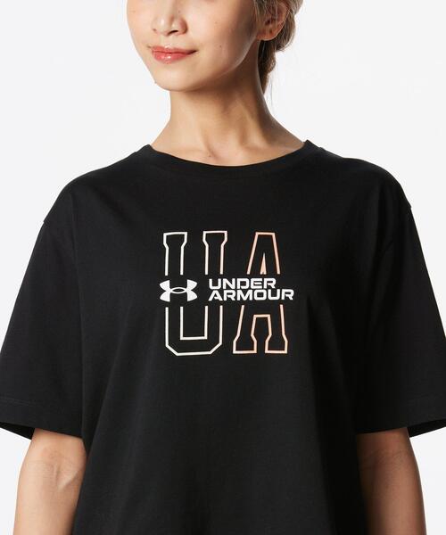 「UNDER ARMOUR」 半袖Tシャツ M ブラック レディース