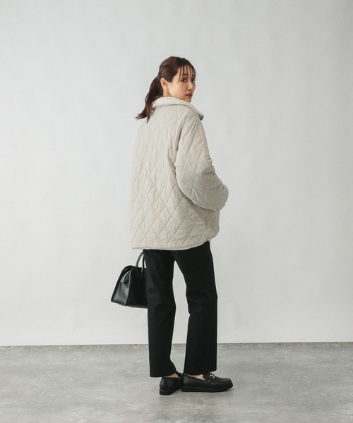 GLOBAL WORK リバーシブルキルトブルゾン ブラック 美品 GLOBAL WORK ブルゾン アウター リバーシブルファーキルト
