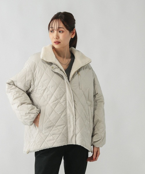 GLOBAL WORK リバーシブルキルトブルゾン ブラック 美品 GLOBAL WORK ブルゾン アウター リバーシブルファーキルト
