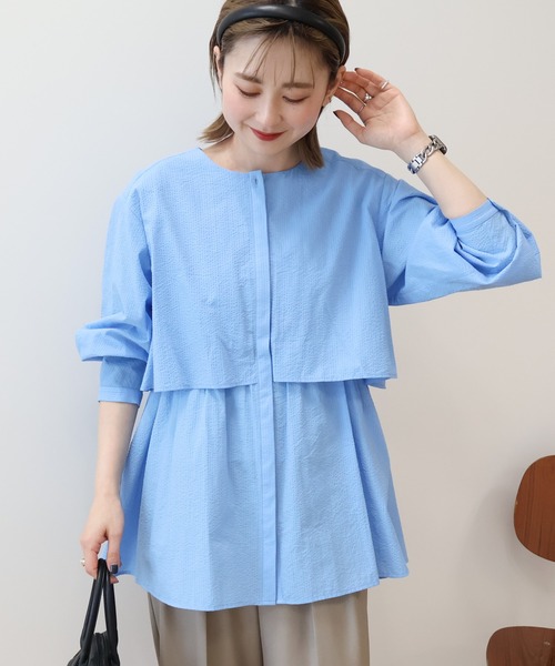 「AMERICAN HOLIC」 長袖チュニック L ピンク レディース