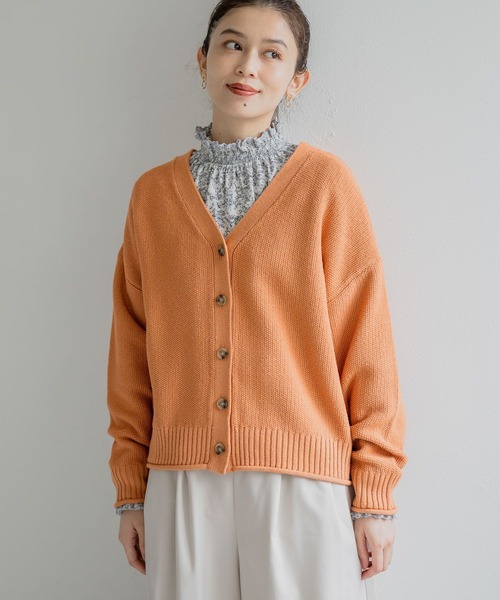 studio CLIP（スタディオクリップ） ニットカーディガン FREE オレンジ