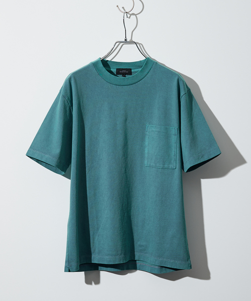 【シャンブレー加工】ポケットＴシャツ / 製品染めＴシャツ ABAHOUSE tシャツ 「シャンブレー加工」ポケットTシャツ / 製品