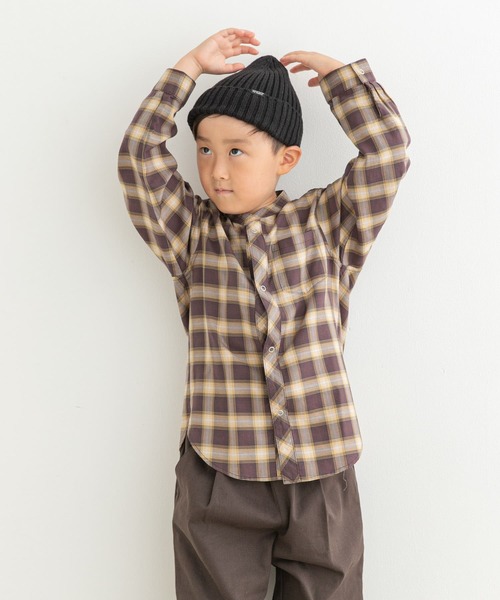 「URBAN RESEARCH DOORS」 「KIDS」長袖ブラウス 105 ブラック系その他 キッズ
