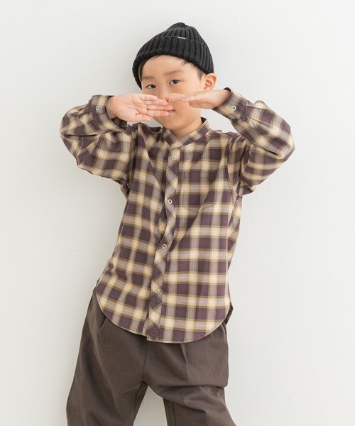 「URBAN RESEARCH DOORS」 「KIDS」長袖ブラウス 105 ブラック系その他 キッズ