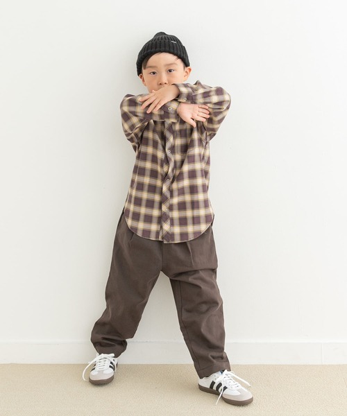 「URBAN RESEARCH DOORS」 「KIDS」長袖ブラウス 105 ブラック系その他 キッズ