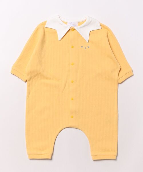 ベビー服 ロンパース 「ベビー」星襟長袖カバーオール