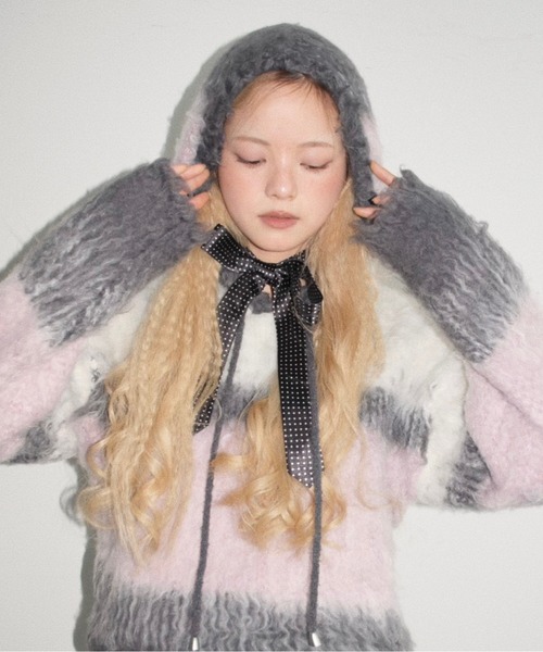 musubore（ムスボレ） ニット セーター multi color shaggy knit