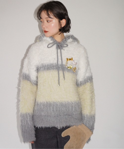 musubore（ムスボレ） ニット セーター multi color shaggy knit