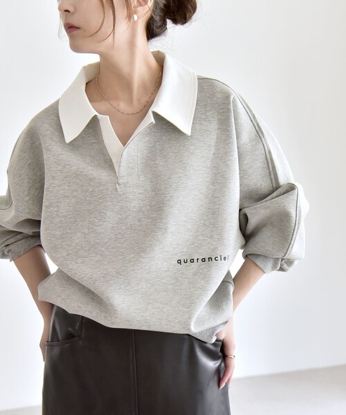 quaranciel トレーナー スウェット quaranciel:「洗濯機可能」ポンチ