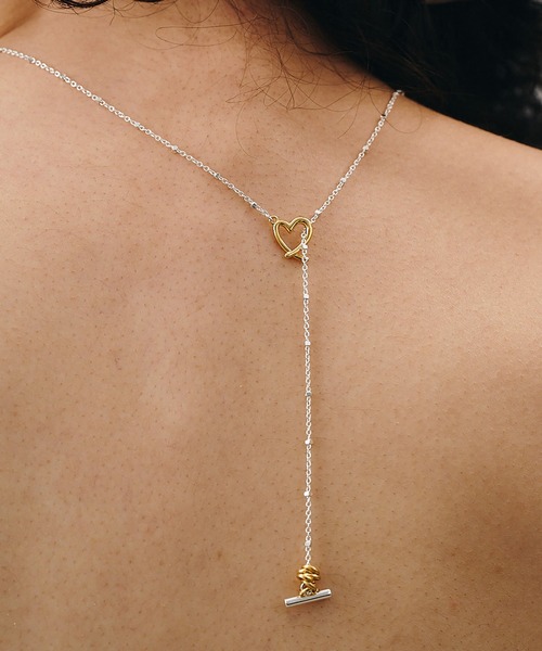ネックレス LAPUIS(ラピュイ)Line coil heart set レディース