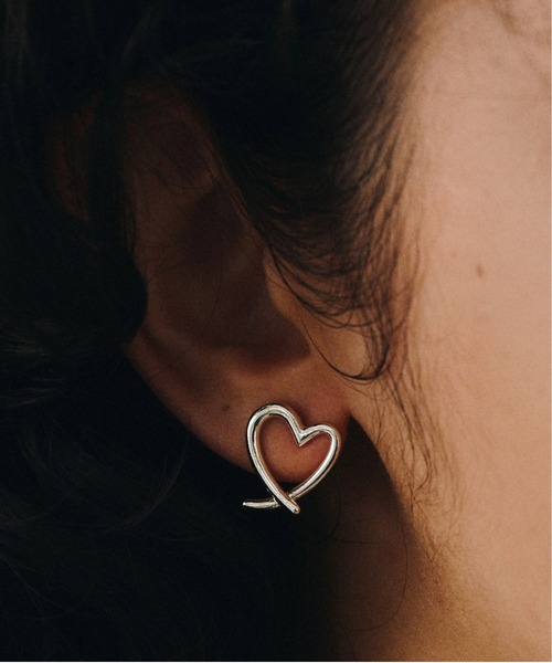 ネックレス LAPUIS(ラピュイ)Line coil heart set レディース
