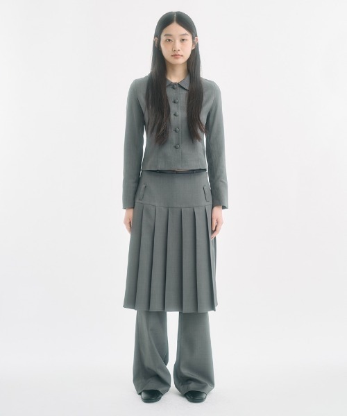 FEKETE（フェケテ） スカート low waist midi pleats skirt / ロー