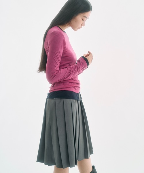 FEKETE（フェケテ） スカート low waist midi pleats skirt / ロー