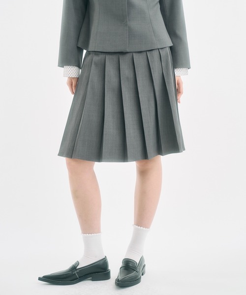 FEKETE（フェケテ） スカート low waist midi pleats skirt / ロー