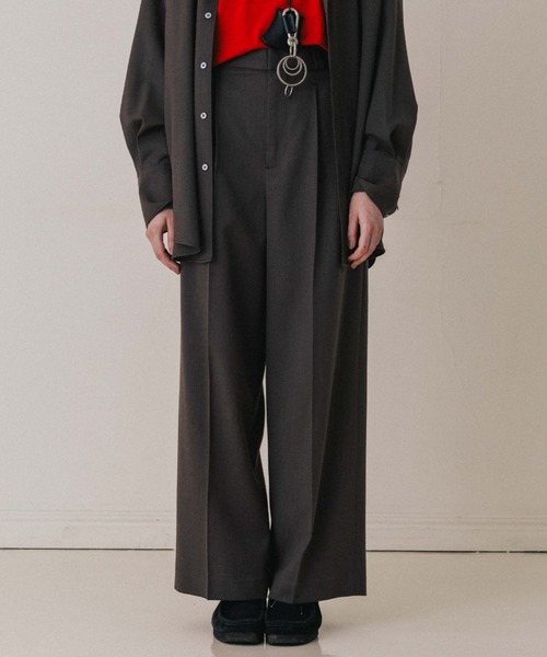 CREDONA（クレドナ） スラックス パンツ SAVILE WOOL TWO TUCK