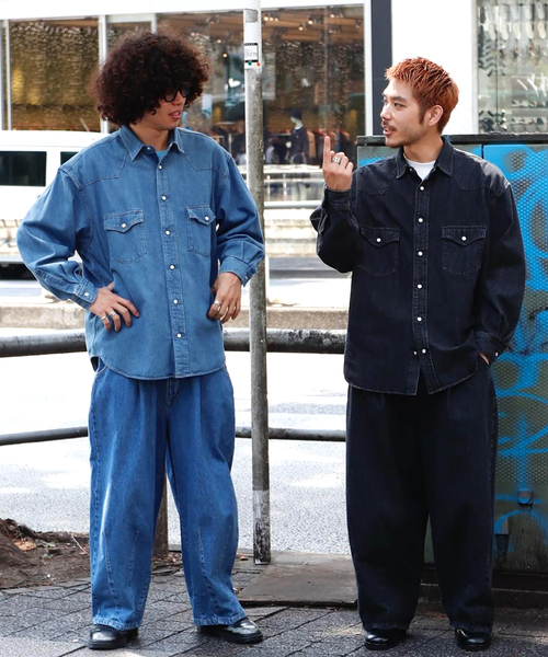is-ness（イズネス） シャツ WESTERN SHIRTS (Enzyme Wash) メンズ