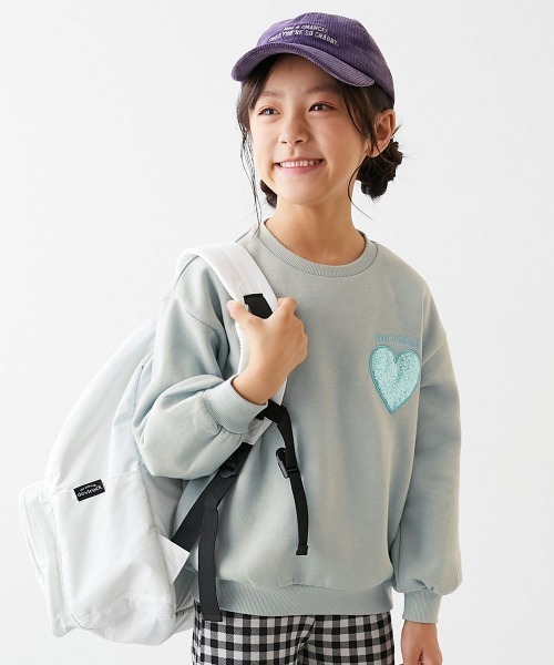 devirock（デビロック） トレーナー キラキラ ハート 裏起毛トレーナー