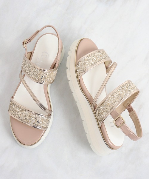 「artemis by DIANA」 フラットサンダル L ゴールド レディース_画像5