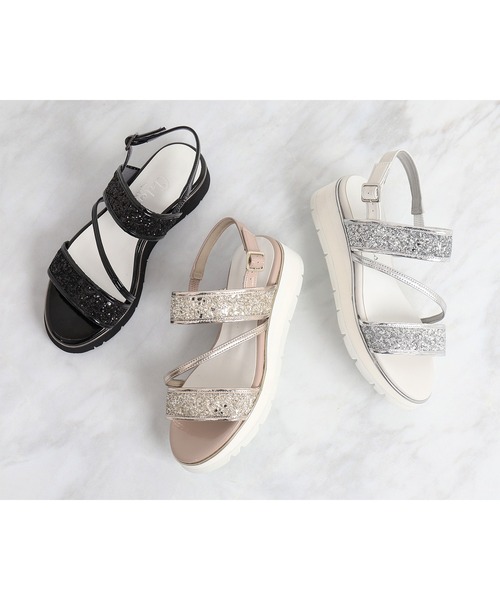 「artemis by DIANA」 フラットサンダル L ゴールド レディース_画像6