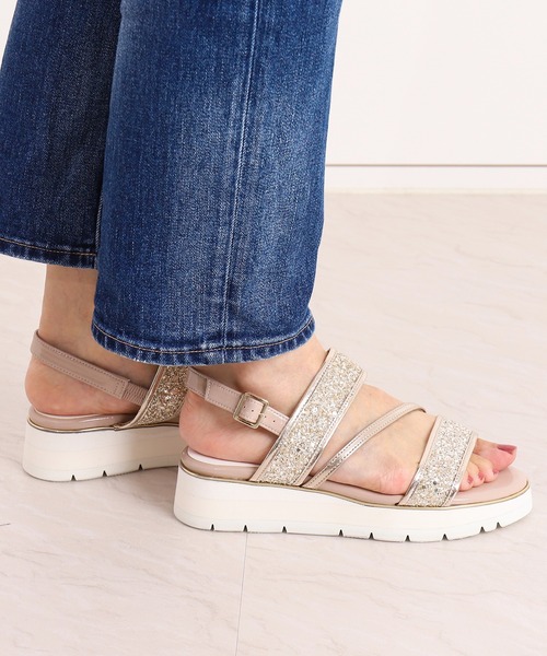 「artemis by DIANA」 フラットサンダル L ゴールド レディース_画像7