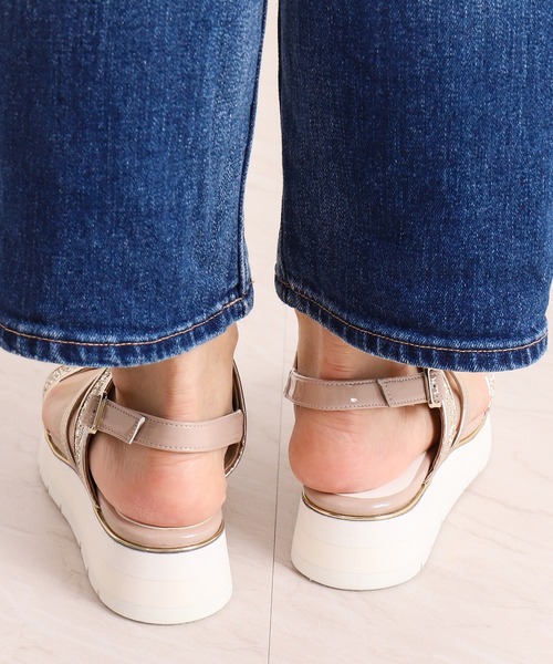 「artemis by DIANA」 フラットサンダル L ゴールド レディース_画像8