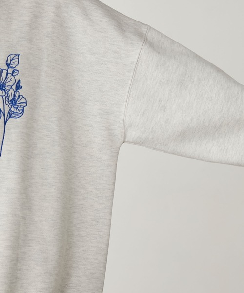 BONLECILL（ボンルシール） トレーナー スウェット フラワー刺繍裏起毛