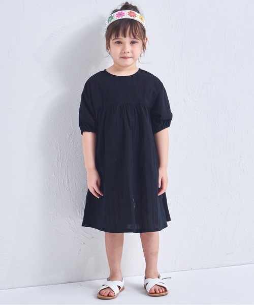 「pairmanon」 「KIDS」半袖ワンピース 90 ブラック キッズ_画像3