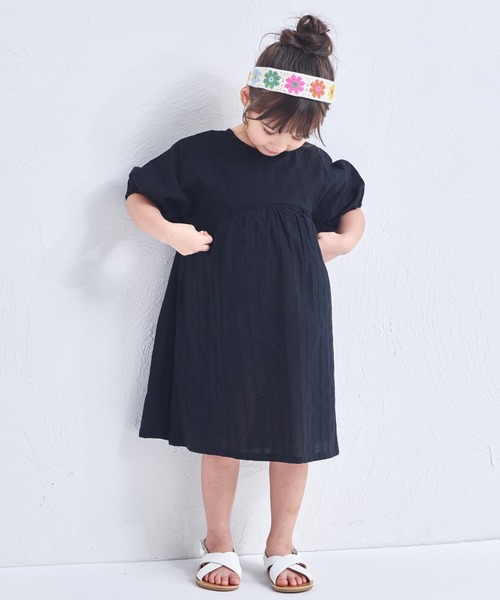 「pairmanon」 「KIDS」半袖ワンピース 90 ブラック キッズ_画像4