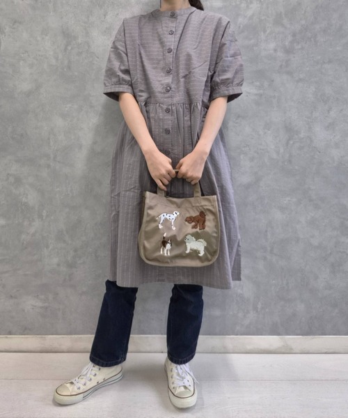 BULE➕様　オーダー品 Bleu Bleuet トートバッグ ナイロン刺繍ランチトートバッグ レディース