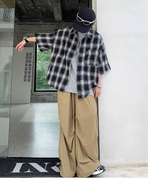 「neos」 半袖シャツ X-LARGE ブラック メンズ_画像3