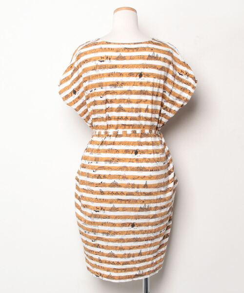 「marble sud」 半袖ワンピース - ブラウン レディース_画像2