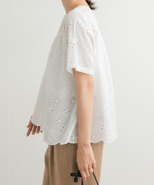 「URBAN RESEARCH DOORS」 半袖ブラウス MEDIUM ブラック レディース_画像2