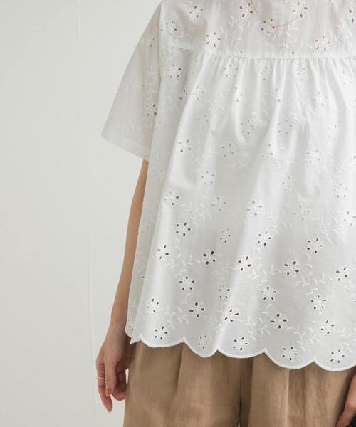 「URBAN RESEARCH DOORS」 半袖ブラウス MEDIUM ブラック レディース_画像4