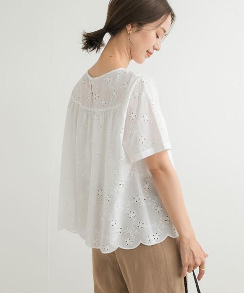 「URBAN RESEARCH DOORS」 半袖ブラウス MEDIUM ブラック レディース_画像6