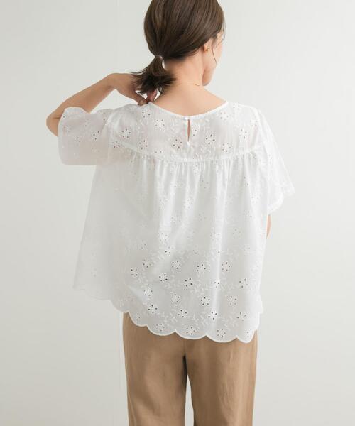 「URBAN RESEARCH DOORS」 半袖ブラウス MEDIUM ブラック レディース_画像7