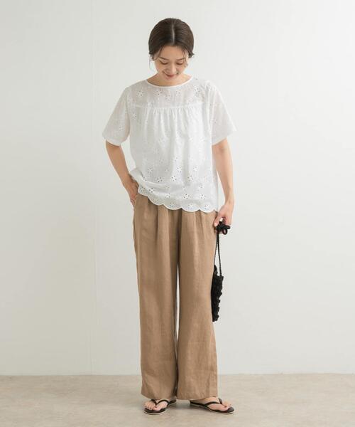 「URBAN RESEARCH DOORS」 半袖ブラウス MEDIUM ブラック レディース_画像8