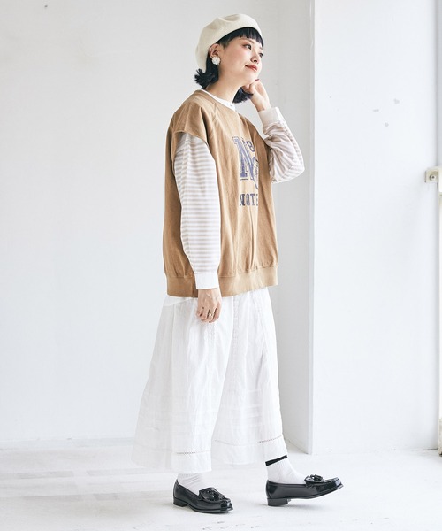 「CUBE SUGAR」 半袖カットソー M チャコールグレー レディース_画像6