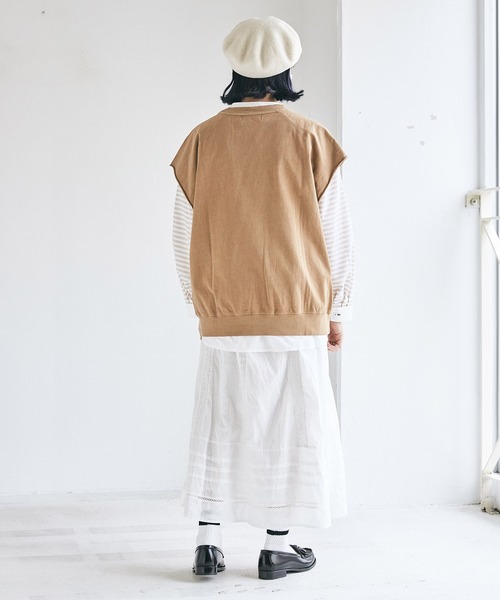 「CUBE SUGAR」 半袖カットソー M チャコールグレー レディース_画像7