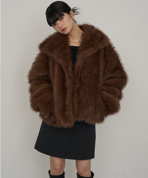 NOGLE スタンドミックスファーコート NOGLE ブルゾン アウター 「NOGLE/ノグル」スタンドミックスファー