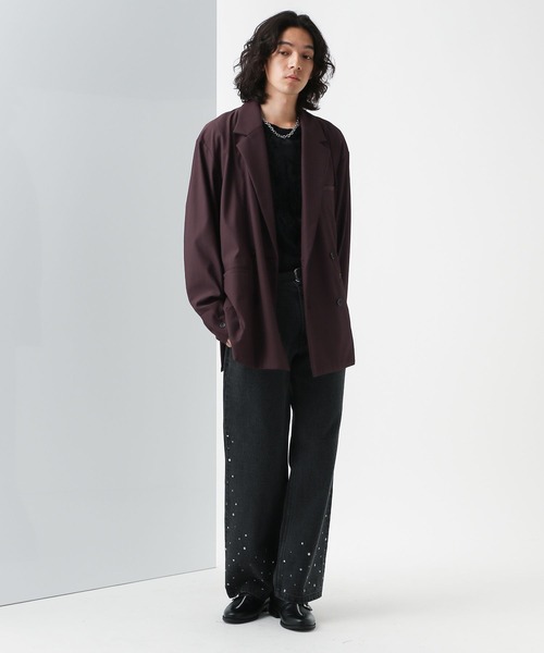 HARE 「HARE」 テーラードジャケット FREE ブラック メンズ : ZOZOTOWN