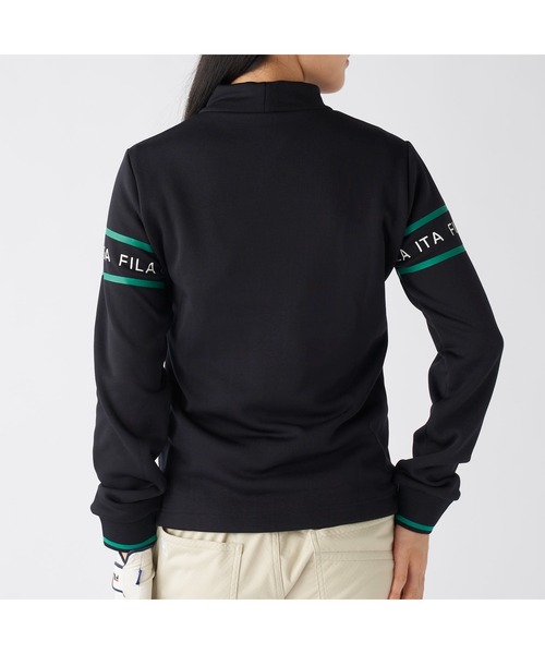 FILA GOLF フィラゴルフ ブルゾン ネイビー×グリーン 裏起毛 ウェア冬